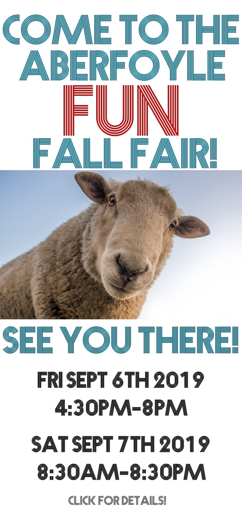 Come and visit the Aberfoyle fall fair this weekend!
