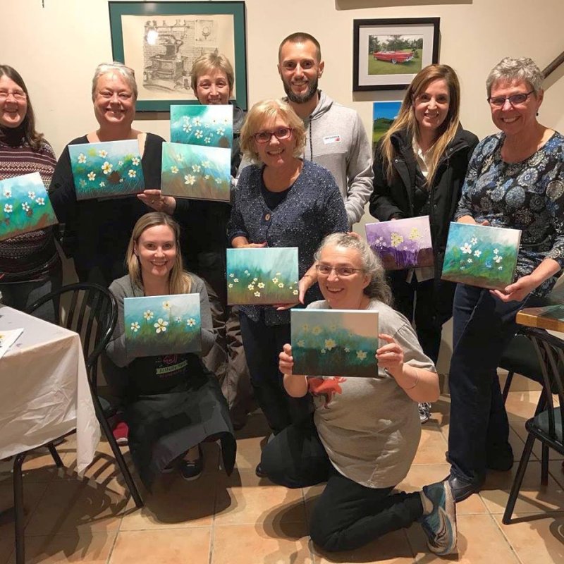 art class at change of pace in Puslinch