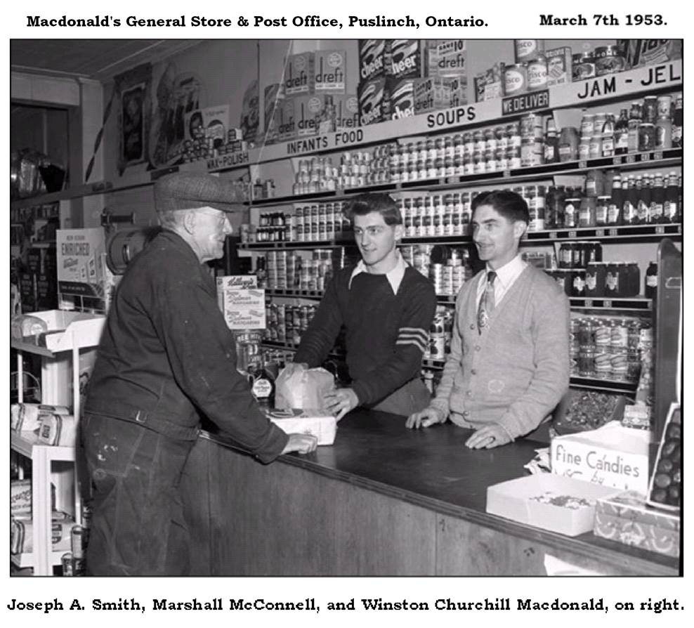 Macdonalds Store In Puslinch Village, 1953